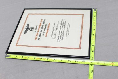 <font color=“#FA0303”> ON HOLD DI0225 </font> WW2 German Framed Document . EFL4772 - Image 5