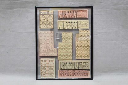 WW2 German Framed Ration Stamps . EFL4773