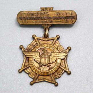 US World War 1917 Volunteer Service Medal . YMU1087