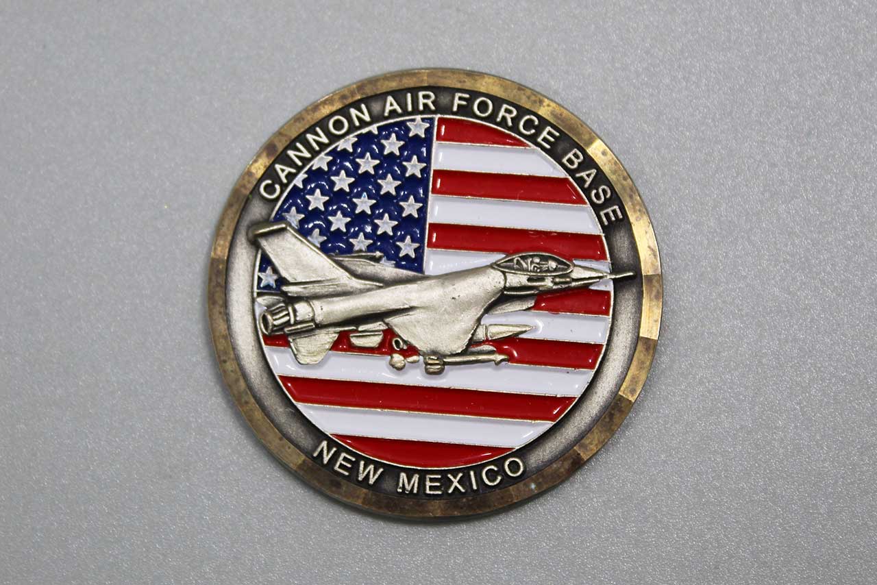 US 27th Fighter Wing Challenge Coin . FLU4911 - Time