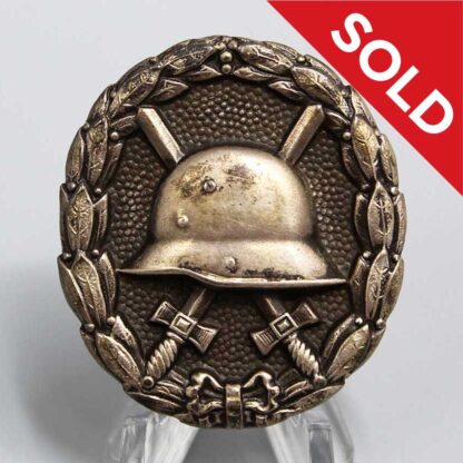 SOLD WW1 German Silver Wound Badge Marked 800 . GO5135