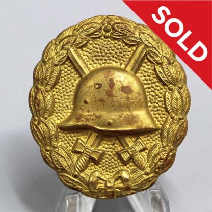 SOLD WW1 German Gold Wound Badge . GO5136