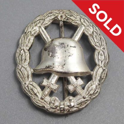 SOLD WW1 German Silver Cut-out Wound Badge . GO5137