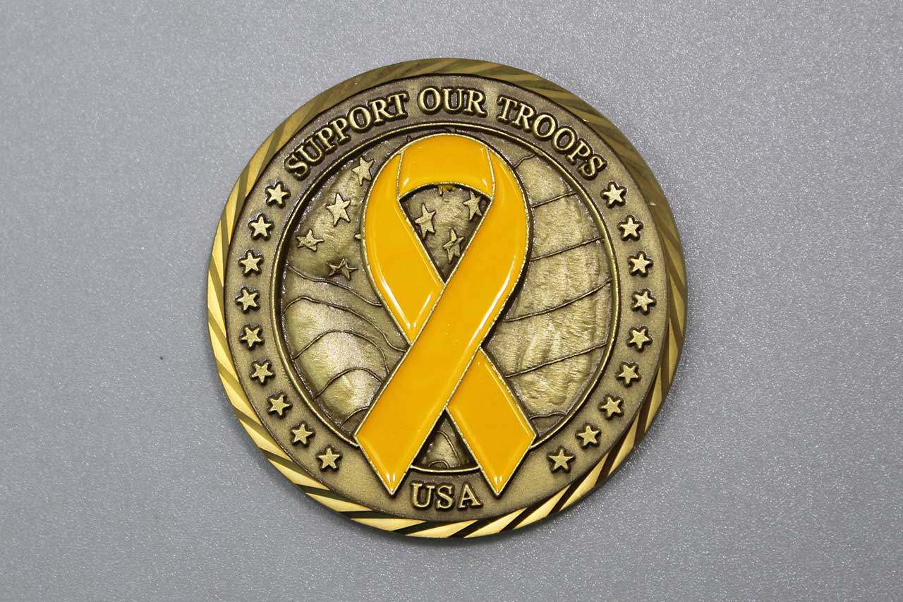 Us challenge coin yellow ribbon coin608 time traveler militaria