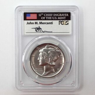 2017 1oz American Palladium Eagle MS70 PCGS FS Mercanti Signed . COIN646