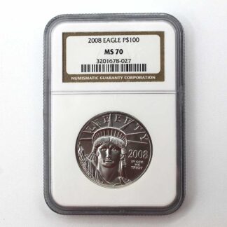 2008 American Platinum Eagle MS70 NGC . COIN650