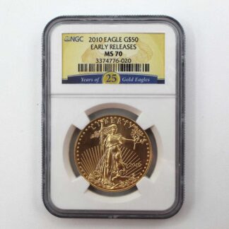 2010 Gold 1oz American Eagle MS70 NGC ER . COIN654