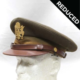 US WW2 Army Officer Visor - Named . HU1062