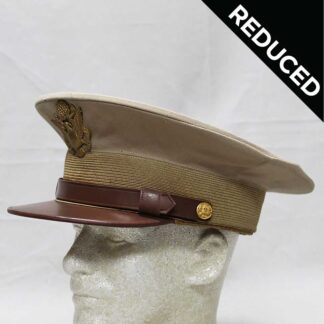 US WW2 Army Officer Visor Cap - Named . HU430