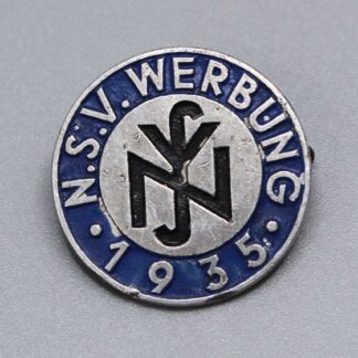 WW2 German Social Welfare 1935 NSV Werbung Pin . PIN3840