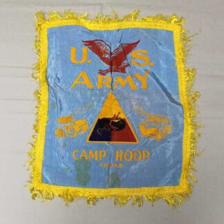 U.S. Army Camp Hood, Texas Military Souvenir Pillowcase . FLU3810