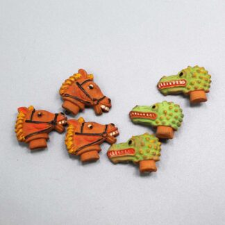 WW2 German Clay Series Group of 6 WHW Tinnies . PIN3831