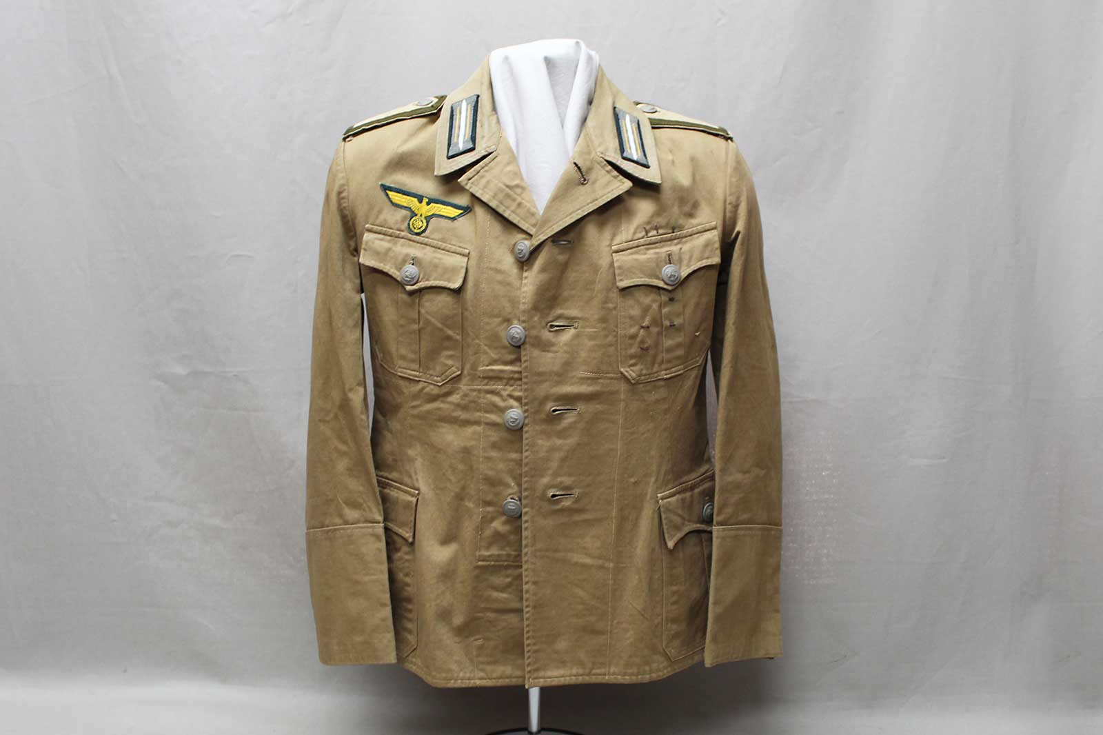 50s チェコ軍　military thermal WW2 German Tropical Coastal Artillery Tunic . U575 - Time