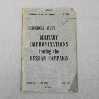 US Improvisations during Russian Campaign Pamphlet . FLU99