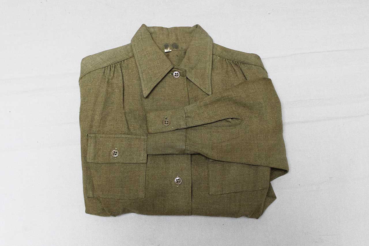 トップス weac. MILITARY DRESS SHIRTS Original Czech Army Dress Shirt Olive Long Sleeve Button up