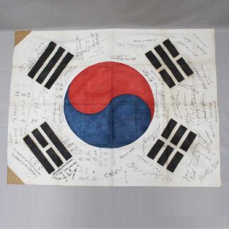 South Korean Flag with Signatures . HM275