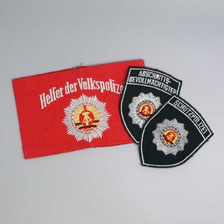 East German Group of 3 Polizei Insignia . HM297