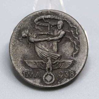 WW2 German 1938 May Day Tinnie . PIN3841