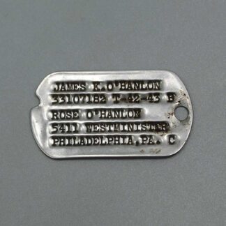 US WW2 NoK Dog Tag - T-42-43 Philadephia, PA . FLU4987