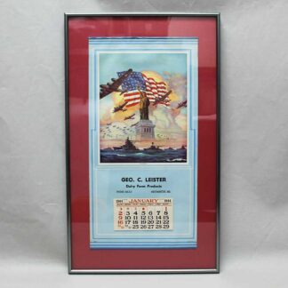 1944 Jan Calendar Page Framed . BOOK3034