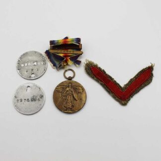 WW1 US Victory Medal and ID Tag Group . YMU4899