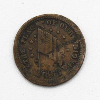 1863 US Civil War Flag Token . COINcw61