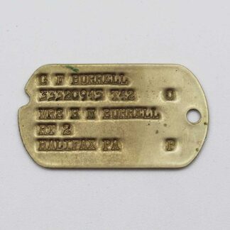 WW2 US Army NoK ID Tag - Halifax, PA T42 . FLU5031