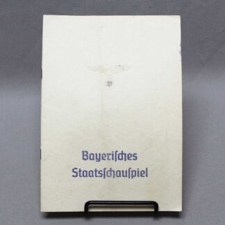 WW2 Bavarian State Theatre Program Aug 1940 . GD540