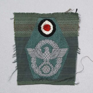 WW2 German Police NCO M43 Cap Insignia Bevo . EFL6319cxa