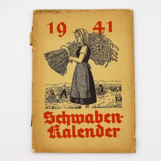 WW2 German 1941 Schwaben Calendar . GD479