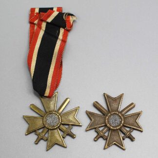 WW2 German Group of 2 War Merit Crosses (Broken) . GO5215