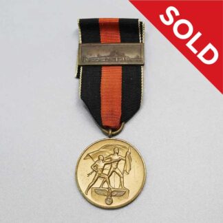 SOLD WW2 German Czech Conquest Medal w/Prague Bar . GO7001cxa