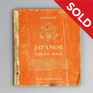 SOLD US War Department Japanese Phrase Book 1944 . FLU5058