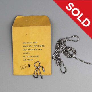 SOLD US Id Tag "Dog Tag" Chain in Packet . FLU5060