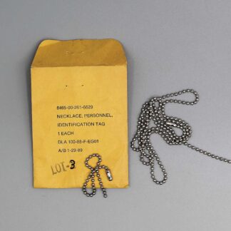 US Id Tag "Dog Tag" Chain in Packet . FLU5060