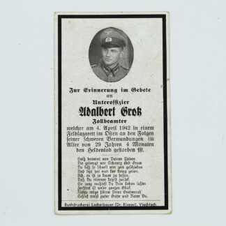 WW2 German Remembrance Card - . GD394