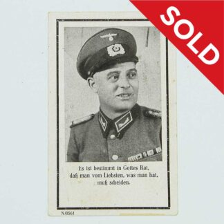 SOLD WW2 German Remembrance Card - Holler . GD395