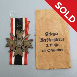 Sold-WW2 German War Merit Cross w/Packet . GO5219