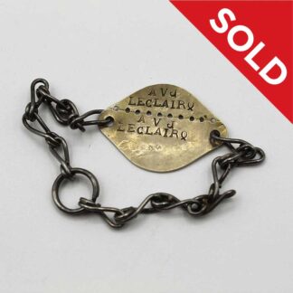 SOLD French Military ID Bracelet WW1-WW2 . WM520