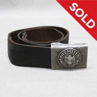 SOLD WW2 German Army Belt & Buckle . BMM687