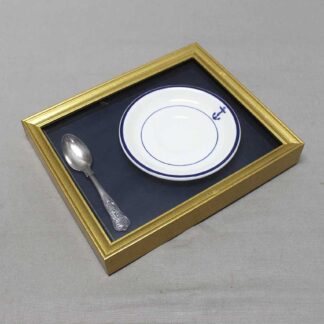 Framed US Navy Plate & Spoon . FLU5066