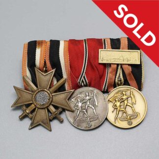 SOLD WW2 German 3 Place Medal Bar . GO5236