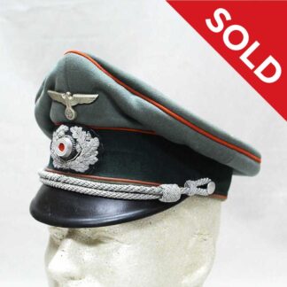 SOLD WW2 German Army Artillery Officer Visor Cap - Erel . HG1548