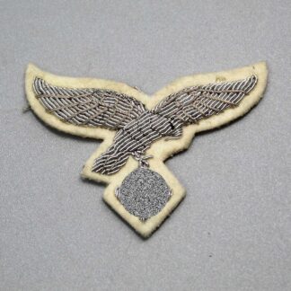 WW2 Luftwaffe Summer White Bullion Visor Eagle . EFL6338cxa