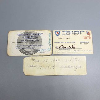 WW1 US Navy Veterans ID Cards . FLU5113