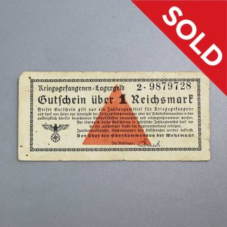 SOLD WW2 German POW Money - 1 Reichsmark . GD1070