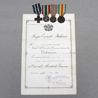 WW1 Italian Group w/1918 Certificate . WM533