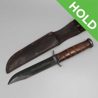 <font color=“#FA0303”> ON HOLD BW0926 </font>WW2 USMC KaBar Knife w/Boyt 43 Sheath . DWU1149